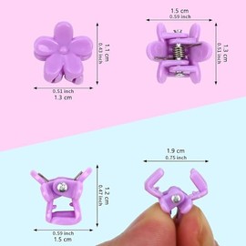 150 Mini pinzas para cabello flor, Pinzas de flores para cabello, Broches para cabello niña, Mini pinzas lindas de colores surtidos