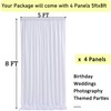 20ftx8ft Wrinkle Free White Backdrop Curtains Panels for Parties, Polyester