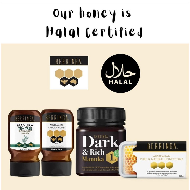 Berringa Australian Manuka Honey, MGO 220+ Medium Strength, Raw &