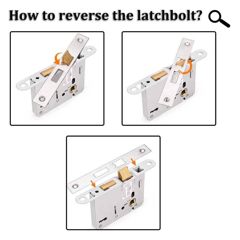 Probrico Door Latch with Key for Front Doors, Bedroom Door