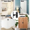 Barn Door Lock, 90/180 Degree Gate Latches, Zinc Alloy Right