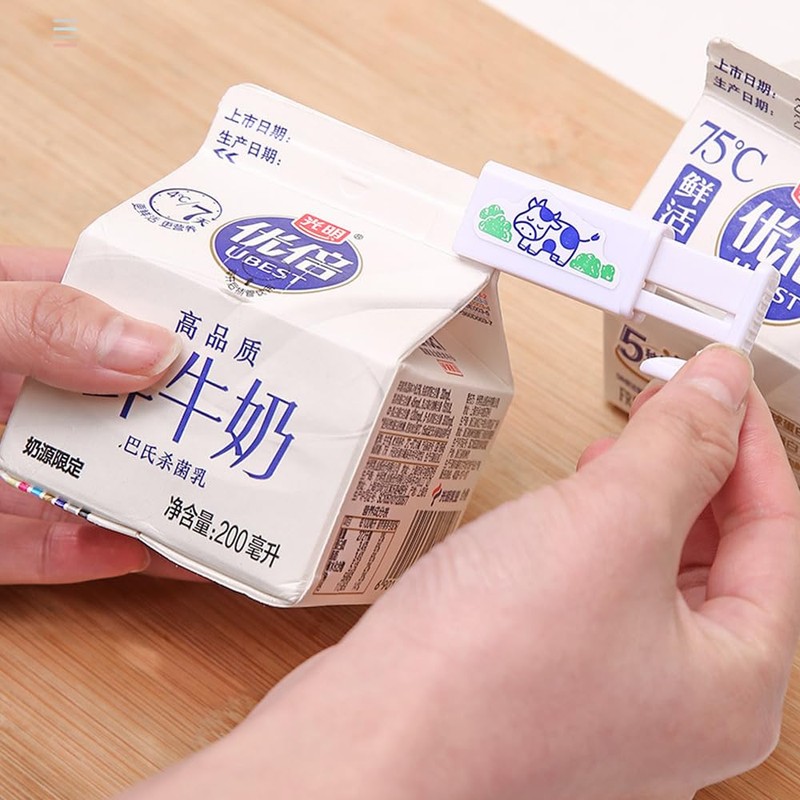 2pcs Milk Sealing Clips Milk Box Sealing Clips Food Bag