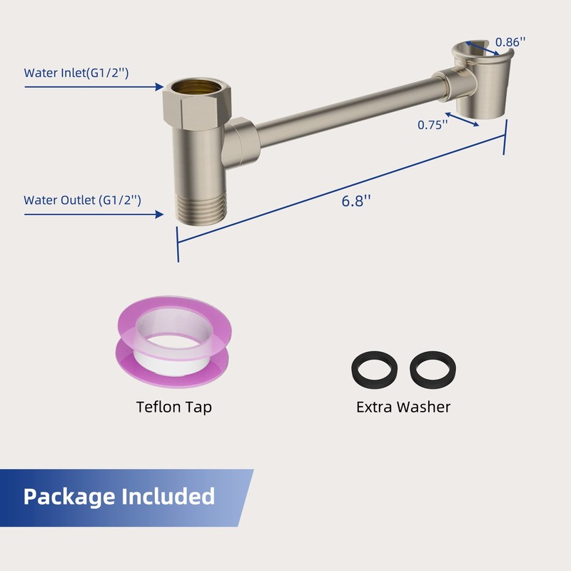 Hibbent All Metal Shower Head Holder, Solid Brass Shower Arm