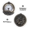 Gatuida Quartz Pocket Watch Necklace Retro Style Zinc Alloy Hollowed-Out