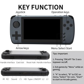 Fsjun Retro Handheld Game Console, 4.3 Inch IPS HD Display, Built in Free Classic Games, Arcade Games Emulators for Kids Adults, Support Videos, Music, Dual Gamepad, HDMI Output, 32GB TF Card