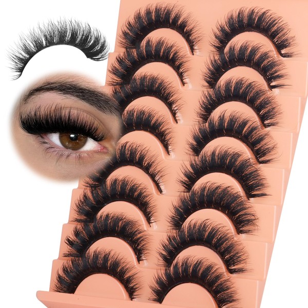 200D Faux Mink Lashes Fluffy False Eyelashes 8-15mm D Curl
