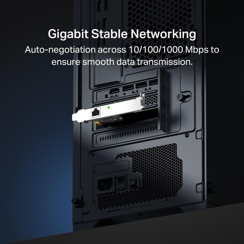 Mercusys MA210E Gigabit PCIe Netzwerkkarte für PC, Wake-on-LAN, Energieeffizientes Ethernet,