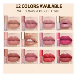 12 Colores Labiales Mate Indelebles Pintalabios Antiagua Set