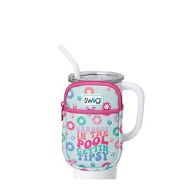 Swig Life Mega Mug Pouch, Water Bottle Bag with Adjustable Strap, Water Bottle Fanny Pack with Zippered Phone Pocket, Holds Travel Essentials, Bottles, Tumbler Accessories (Errbody Pool)