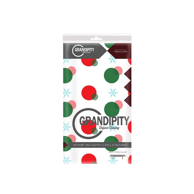 Red and Green Holiday Snow Flake Design 1 Pack Premium