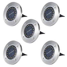 5Pcs Solar Power Underground Light Landscape Lamp 16 LED RainProof for Garden Courtyard Villa