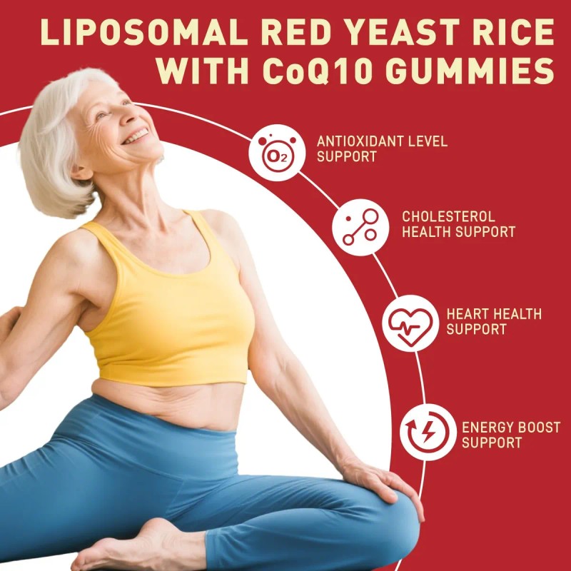 Geeoasis Red Yeast Rice Con Coq10 Gomitas Sin Azúcar
