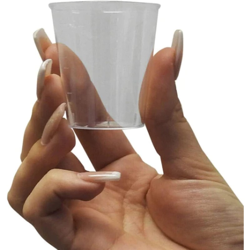 AIOS Pack of 50 Plastic Shot Glasses - Multi Use