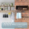vsshe 14PCS 2Inch Screw-in Wall Hooks, Black Plastic Coated Cup