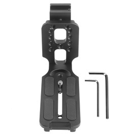 Universal Metal L shape Quick Release Plate with Hot Shoe Mount for Hydraulic Ballhead SLR Camera(black )