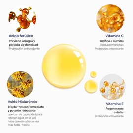 KARECO CE Defense Serum 30 ml. Vitamina C + Ácido Ferúlico + Vitamina E + Ácido Hialurónico. Antimanchas y Antioxidante. Combate Luz Azul y Contaminac