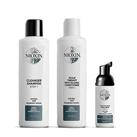 Nioxin 3-Part System 2 Natural Hair with Progressed Thinning Hair Treatment Scalp Therapy Hair Thickening Treatment, 340ml