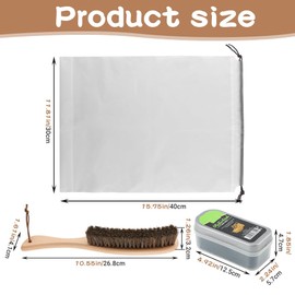 XuYelora 4-Pcs Felt Hat Cleaning Kit, Professional Cowboy Hat Care Kit Brush Cleaning Kit with 2*Suede Shoe Brush 1*Clothes Brus-h 1*Storage Bag for Cowboy & Baseball Hats(COLOR:Brown)