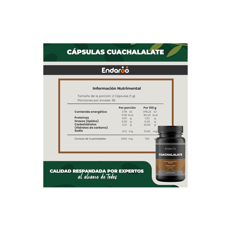Cápsulas de Cuachalalate 500 mg | Kit 2 Frascos |