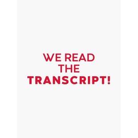 We Read the Transcript LIMITED Edition Bumper Sticker Vinyl Decal Waterproof Window Sticker 5"