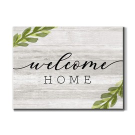 Renditions Gallery Welcome Home Wall Art, Premium Gallery Wrapped Canvas Decor, Ready to Hang, 8 in H x 12 in W, Made in America Print