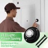 Door Bell Button, Round Metal Doorbell Button Black Wired Lighted