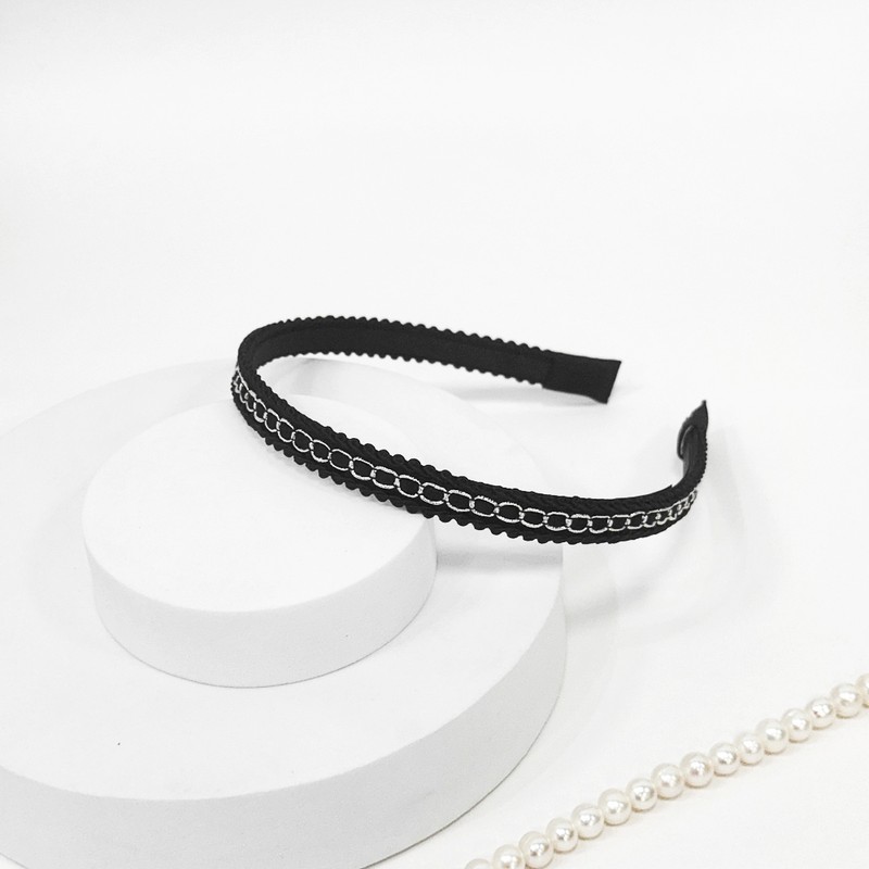 Burnaby Black Argen Loop Hairband / 버나비 블랙 아르젠 루프