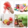 Unifizz 5pcs 4 Inch Large Organza Pull Bow with Chiffon