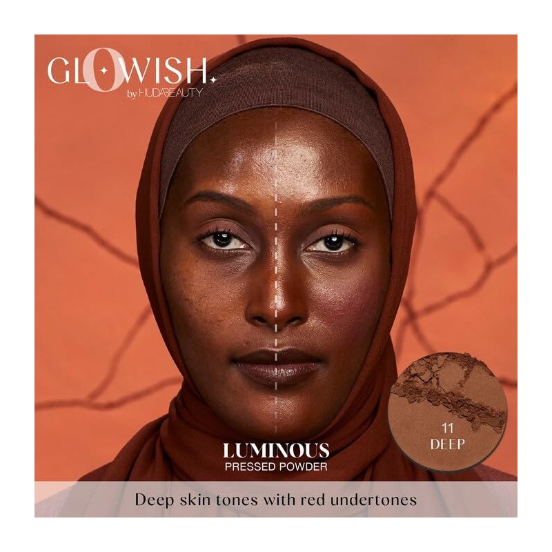 HUDA BEAUTY GloWish Lightweight Blurring Pressed Powder 12 Rich