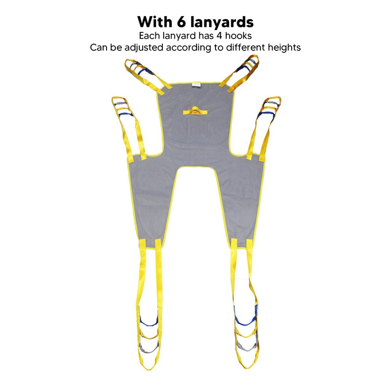 Patient Aid Lift Sling Mesh Full Body Divided Legs Head