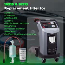 16916 Oxygen Sensor with 16913 Filter, Compatible Replacement for Robinair 16916 Replacement Sensor, Fits R-1234yf AC Machines (AC1234-4/ AC1234-4SL/ AC1234-4-230/ AC1234-6/ AC1234-9)