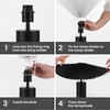 YJSQOEOE Modern Table Lamp with Pleated Lampshade and Cylindrical Base,