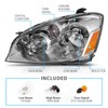 AmeriLite For 2005-2006 Altima Halogen Sedan Model Crystal Chrome Replacement