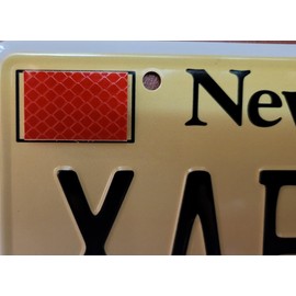 Generic New Jersey NJ GDL License Plate Refective Red Decal Stickers Required by NJ Law All New Drivers Under 21 (1 Set)
