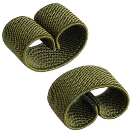 FRTKK 10 Pcs Elastic Belt Keepers Strap Organizers Web Belt Loop Stays Backpack/Harness Straps Holder Retainer Band for 1.5" -2" Wide Belts/Straps (Ranger Green)