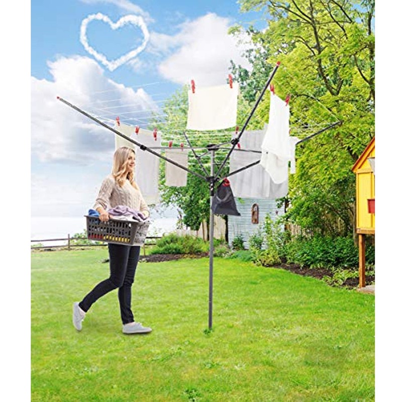 MYOYAY Rotary Outdoor Umbrella Drying Rack Umbrella Rotary Dryer Clothes
