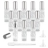 DynnnDy 12Pcs 10ml Clear Glass Spray Bottles with Silver Lid