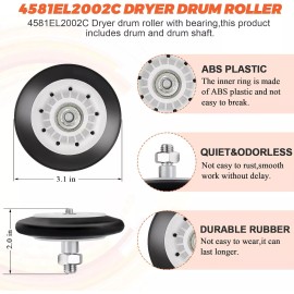 For LG Dryer Roller Repair Kit For LG DLGX5171V DLE4870W DLE7177WM DLEX2501V DLEX2501W
