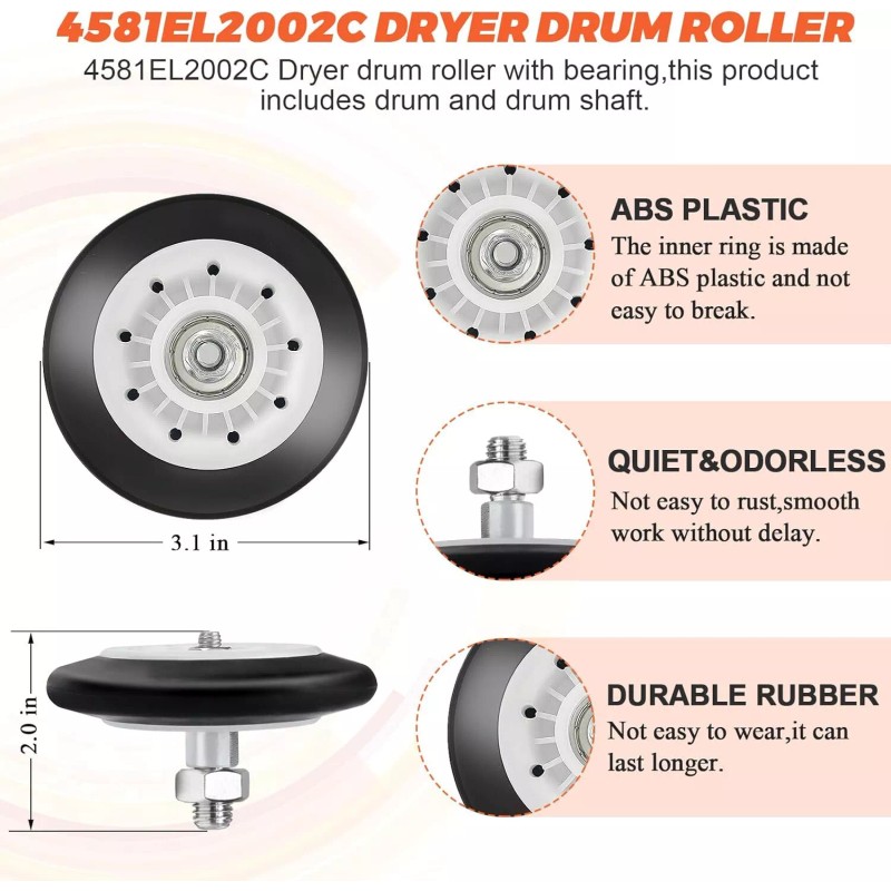 For LG Dryer Roller Repair Kit For LG DLGX5171V DLE4870W