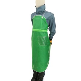 Safety 3 Garden Apron, One-Touch Mesh Apron, Green, Free Size