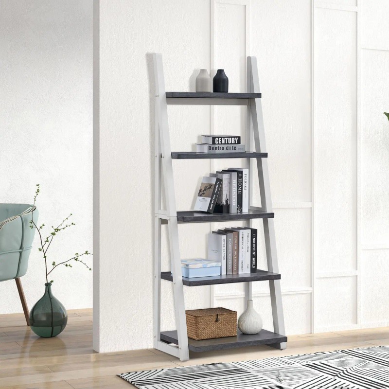 5-Tier Living Room Home Office Kitchen Bedroom Apartment Rubber Wood