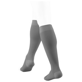 NuVein Medical Compression Stockings, 20-30 mmHg Support for Women & Men, Knee Length, Open Toe, Gray, X-Large