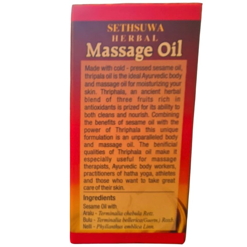 Massage Oil | Pure Sesame Oil Infused with Thripala |