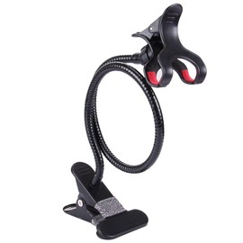 DFV mobile - Flexibler Metallhalter mit Langem Arm und Fauler Halterung mit Klammer und Schreibtischclip. Multifunktion: Desktop, Bettkopfteil, Auto, Sofa. für Land Rover X (2019) - Schwarz