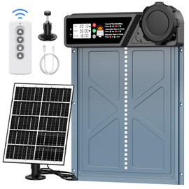 Large Size Automatic Chicken Coop Door Solar - Powered Auto Chicken Door Opener, Timer Modes for Safe and Convenient Chicken Keeping with Intelligent Obstacle Sensors, Remote Control, 14.2"H x 10.83"L