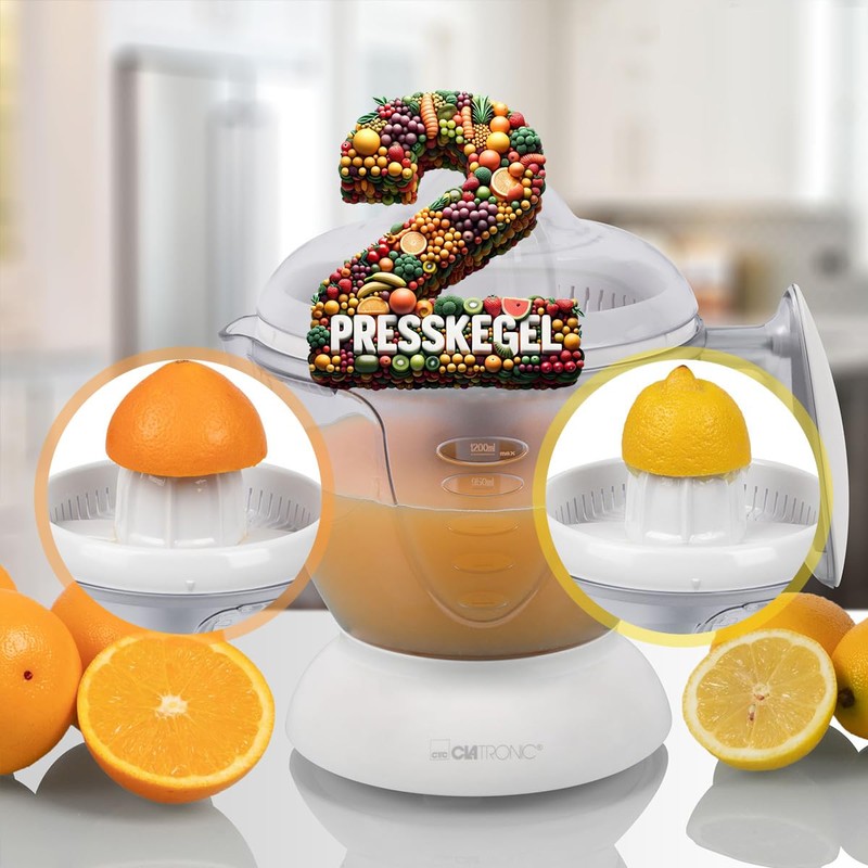 Clatronic® ZP 3066 Lemon Squeezer for Various Fruits | Juicer