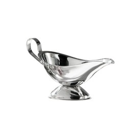 Premier Housewares 8 oz Gravy Boat Gravy Jug Stainless Steel Gravy Boat And Saucer Gravey Jug Gravy Boat With Saucer Boat Gravy 11 cm x 22 cm x 10 cm, Silver