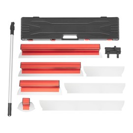 Drywall Skimming Blade Set, Stainless Steel 13",23" & 31" Skimming Blades with 34"-61" Extension Handle Pole, Professional Drywall Skimming Tools for Smoothing Wall and Ceiling, with Storage Box