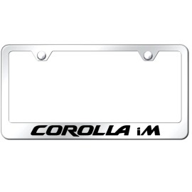 Toyota Corolla iM Laser Etched Logo License Plate Frame (Chrome)