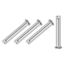M METERXITY 4-Pack Single Hole Clevis Pins, M8 x 60mm 304 Stainless Steel Flat Head Clevis Pins for Mechanical Linkage/Fixed Parts/Ship Rigging, Link Hinge Pin Reusable